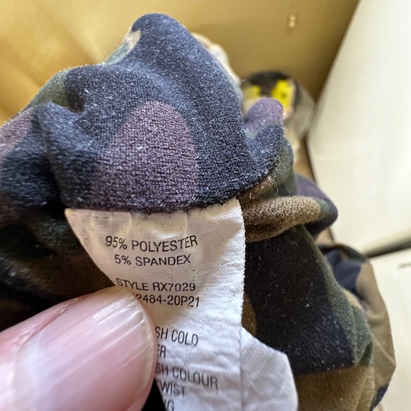 Haley & Jane Camo Romper Strapless Ruched Mini Dress‎ with Pockets Size L - Picture 3 of 10